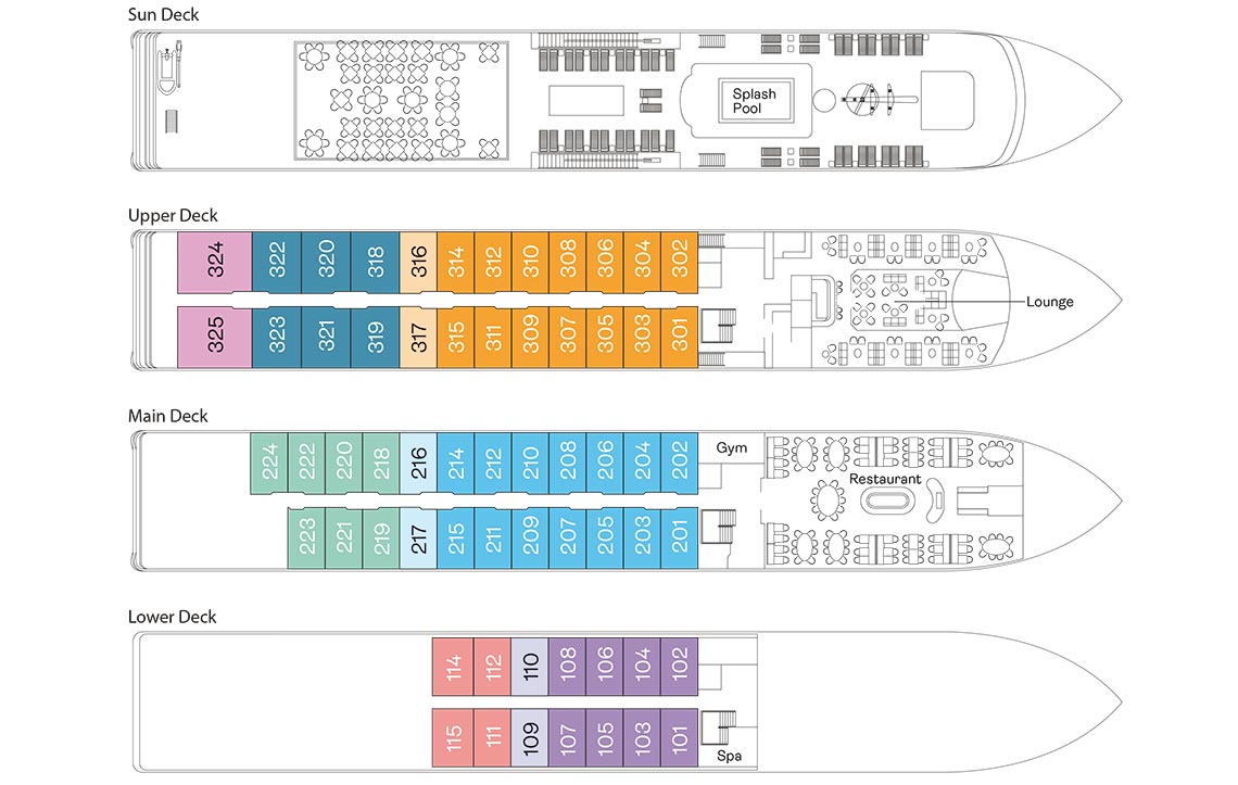 Douro Serenity deck plan